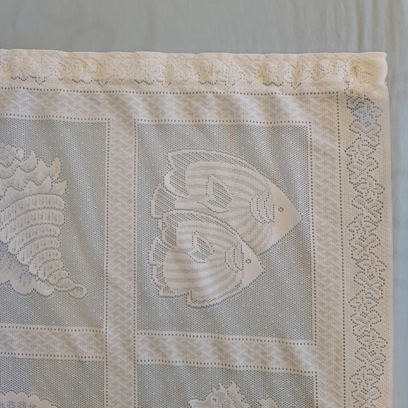 Lace Shower Curtain With Ocean Theme - Picture 2 of 9